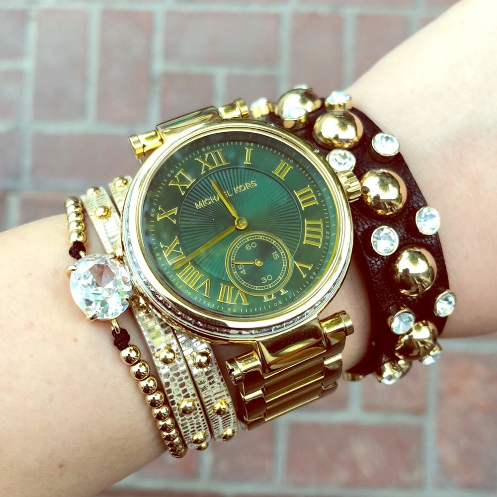 Juicy couture black gold diamond bracelet